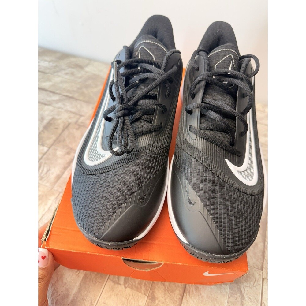 Nike Precision 7 Basketball Shoes Men's 8.5/ Women's 10 Black White Grey - Picture 10 of 16